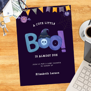 Poster Fête de Bébé sur le thème d'Halloween, une fête ad