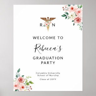 Poster Fête de bienvenue pour la remise de diplôme d'infi