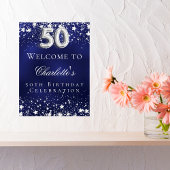 Poster Fête de bienvenue pour un 50e anniversaire avec de