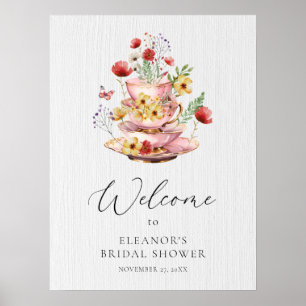 Poster Fête de bienvenue pour une Baby Shower de mariage