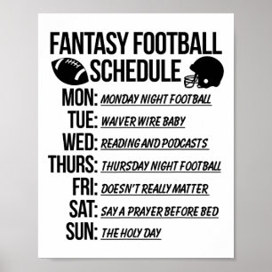 Poster Fête de draft de football fantastique 