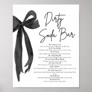 Poster Fête de fin d'études Black Bow Boissons sales pour