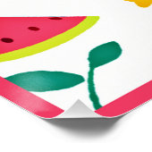 Poster Fête de Fruits Néon Colorés (Coin)