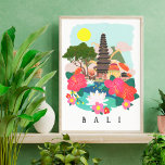 Poster Fête de Galungan à Bali<br><div class="desc">Galungan est une fête balinaise qui célèbre la victoire du dharma (la justice) sur l'adharma (l'injustice). C'est une époque où les esprits des ancêtres sont censés visiter la terre et être accueillis par les vivants. La fête est marquée par une série de rituels et de cérémonies, dont l'offrande de nourriture...</div>