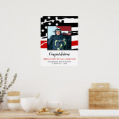 Poster Fête de graduation des pompiers Mince ligne rouge  (Cuisine)