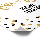 Poster Fête de graduation Favoriser Signer Black Gold Par (Coin)