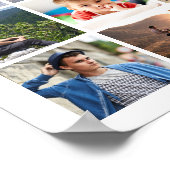 Poster Fête de graduation moderne noir blanc photo collag (Coin)