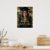 Poster Fête de graduation moderne photo signe de bienvenu (Cuisine)