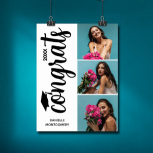 Poster Fête de graduation Multi Photo Moderne
