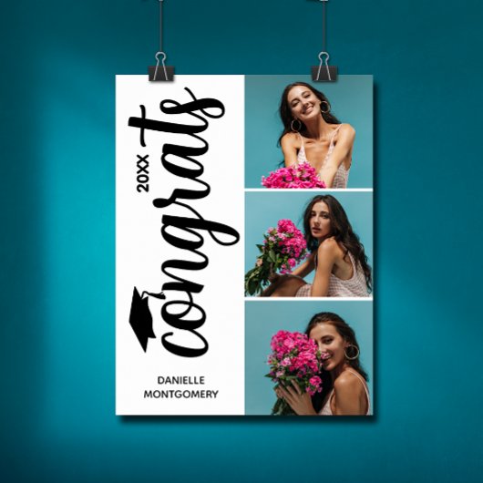 Poster Fête de graduation Multi Photo Moderne