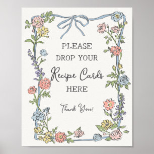 Poster Fête de Jardin de Printemps Floral Pastel Partagez