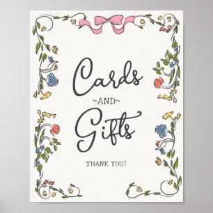 Poster Fête de Jardin Whimsical Cartes et cadeaux floraux