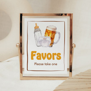 Poster Fête de la bière Baby shower Faveurs