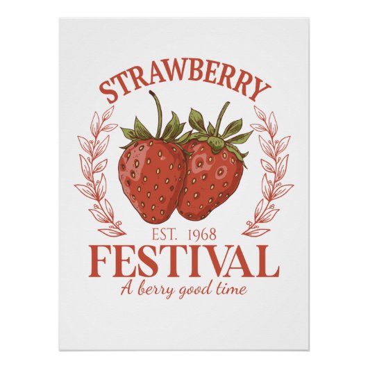 Poster Fête de la Fraise (Devant)