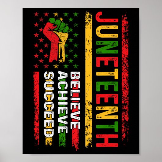 Poster Fête de la Juneteenth 2025 Jour de l'Indépendance (Devant)