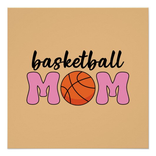 Poster Fête de la mère mère du basket-ball (Devant)