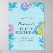 Poster Fête de la piscine d'été moderne Anniversaire (Devant)