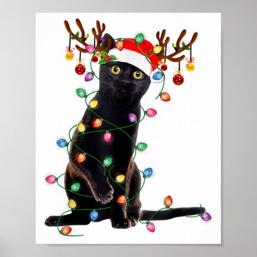 Poster Fête de la Saint-Patrick Chat Noir Cadeau Mon Port (Devant)
