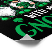 Poster Fête de la Saint-Patrick Trèfle Gnomes Mignons Fem (Coin)