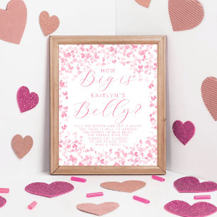 Poster Fête de la Saint-Valentin Baby Shower Quelle est l