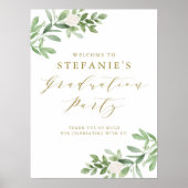 Poster Fête de la verdure et des fleurs blanches Bienvenu (Devant)
