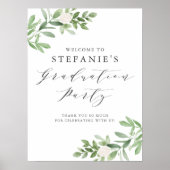 Poster Fête de la verdure et des fleurs blanches Bienvenu (Devant)