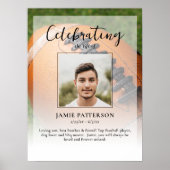 Poster Fête de la vie du joueur de football Photo Funérai (Devant)