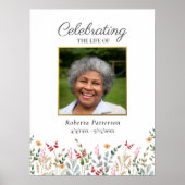 Poster Fête de la vie en fleurs Photo Télécharger Funérai (Devant)