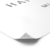 Poster Fête de l'engagement Élégante calligraphie bienven (Coin)