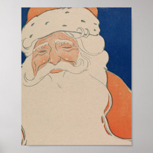 Poster Fête de l'Illustration du Père Noël vintage