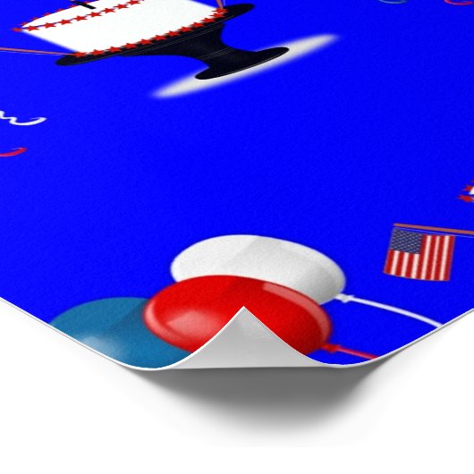 Poster Fête de l'Indépendance à thème (Coin)