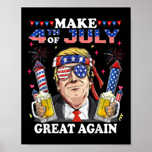 Poster Fête de l'Indépendance de Trump Faire 4 juillet Gr
