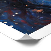 Poster Fête de l'Indépendance Juillet Feu d'artifice Art  (Coin)