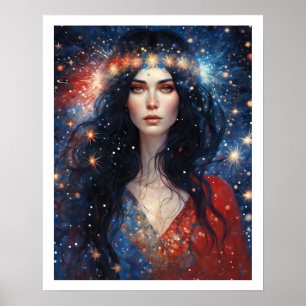 Poster Fête de l'Indépendance Juillet Feu d'artifice Art