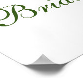 Poster Fête de mariage avec élégants eucalyptus et roses  (Coin)