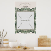 Poster Fête de mariage champêtre avec Booth Photo Portabl (Cuisine)