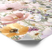 Poster Fête de mariage champêtre rose blush (Coin)