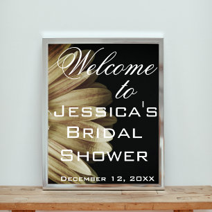 Poster Fête de mariage élégante Tournesol