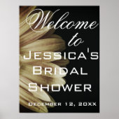 Poster Fête de mariage élégante Tournesol (Devant)