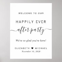 Fête de Mariage « Heureux Pour Toujours » Bienvenu