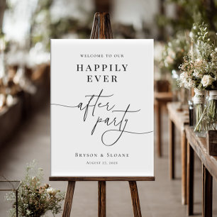 Poster Fête de Mariage 'Jusqu'à la fin des temps' Bienven