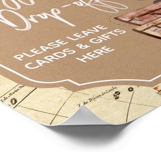 Poster Fête de mariage : L'amour est une aventure (Coin)