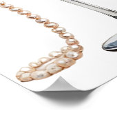 Poster Fête de mariage Perles et Prosecco, Brunch de mari (Coin)