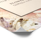 Poster Fête de mariage rose et violet crème (Coin)