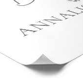 Poster Fête de mariage Rose Fleur Sauvage (Coin)
