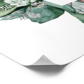 Poster Fête de Mariage Succulente et Eucalyptus : Texte d (Coin)