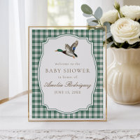 Fête de naissance de bébé canard colvert moderne e
