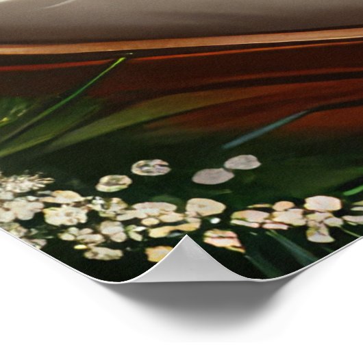 Poster Fête de Noël de chien de Papillon (Coin)