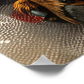 Poster Fête de Noël de chien Rottweiler (Coin)