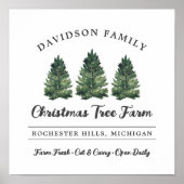 Poster Fête de Noël de famille personnalisée (Devant)